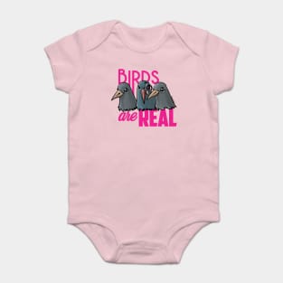 Birds Are Real - Pink Baby Bodysuit